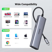 Ugreen USB-C Hub 7 en 1 avec HDMI 4K 60 Hz — vue 7 — Connecto.ma