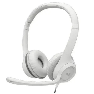 Logitech H390 avec microphone anti-parasite – USB Blanc — Connecto.ma