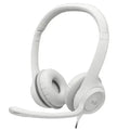 Logitech H390 avec microphone anti-parasite – USB Blanc (981-000406)