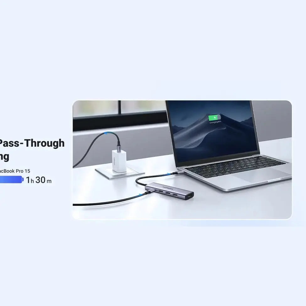Adaptateur hub USB-C 5 en 1 Ugreen — vue 7 — Connecto.ma
