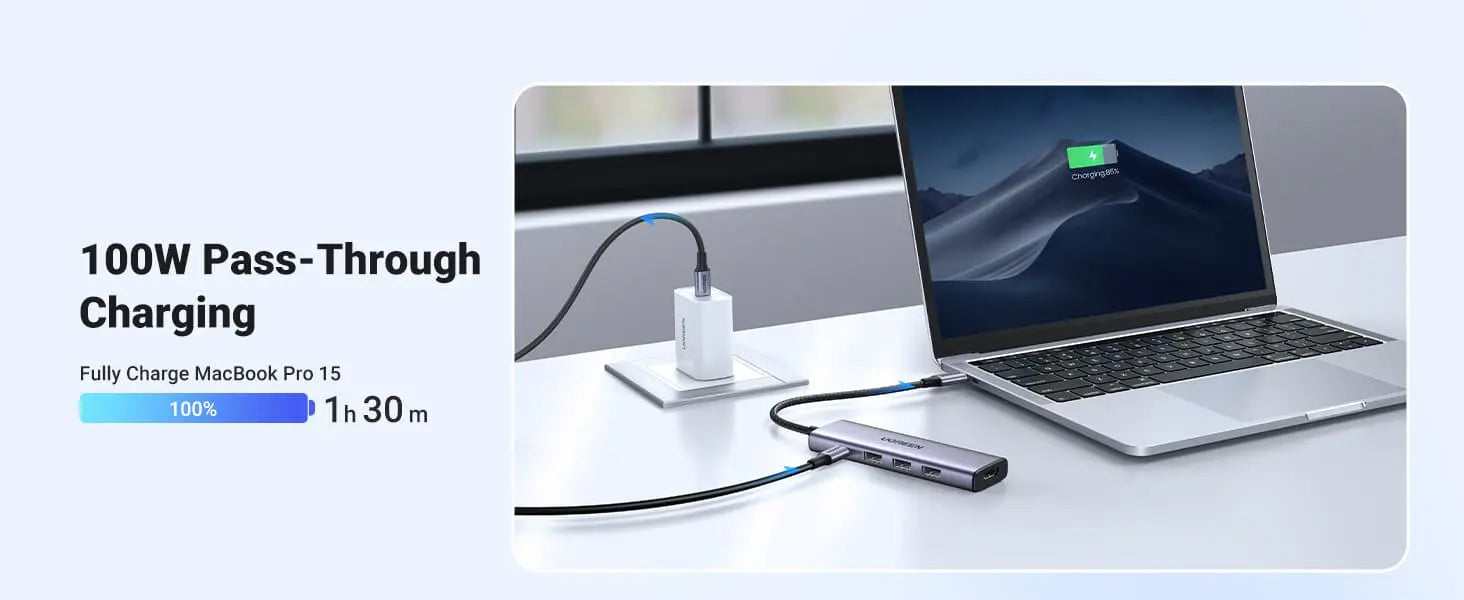 Adaptateur HUB USB-C Ugreen 5 en 1 (15596) Connecto.ma