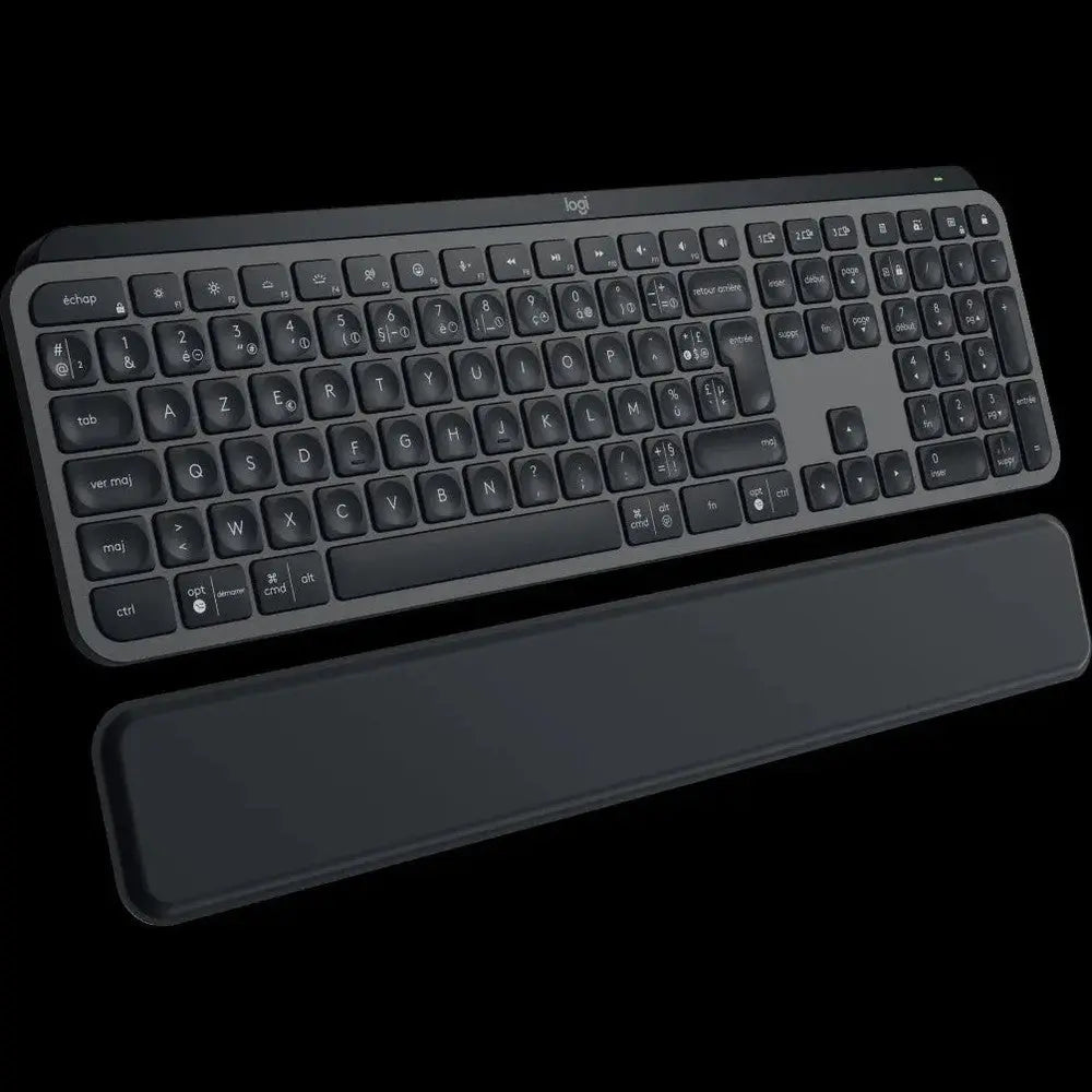 Clavier sans fil Logitech MX Keys Plus avec repose-poignets – AZERTY — vue 2 — Connecto.ma