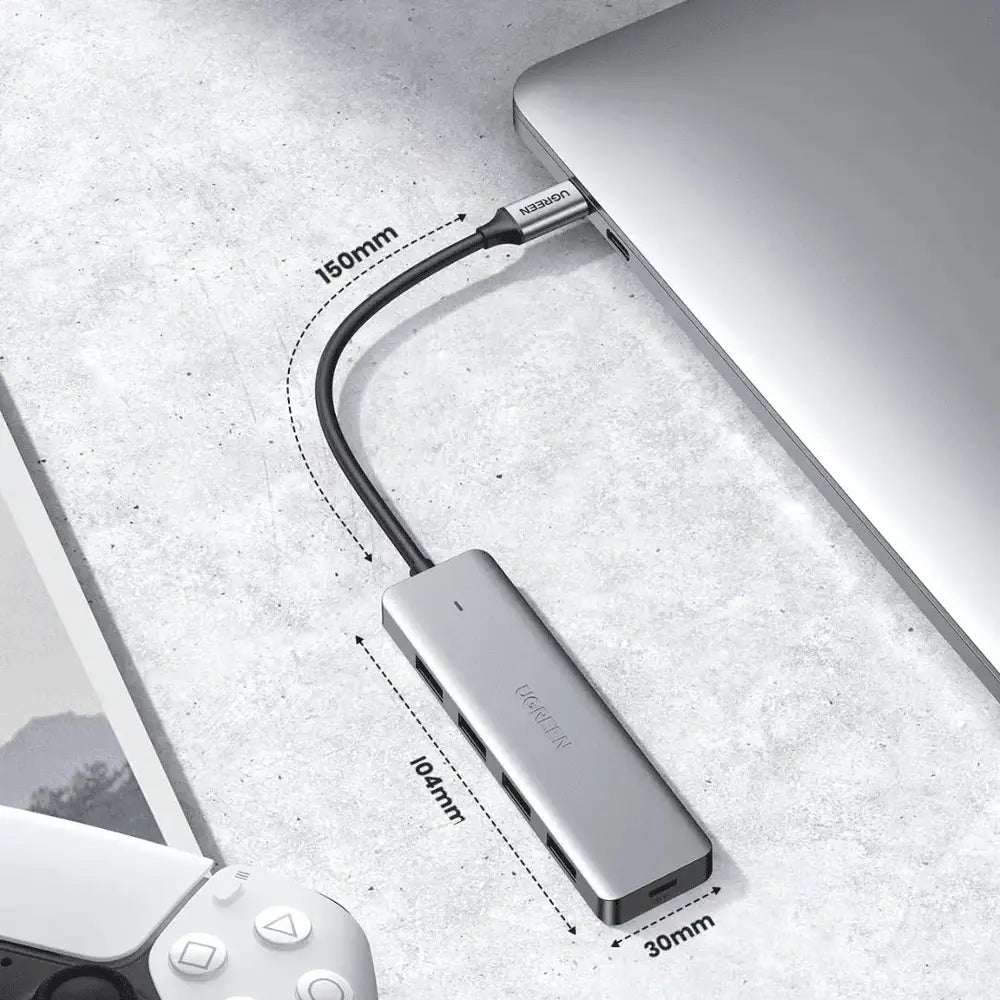 UGREEN Hub USB C vers 4 Ports USB 3.0 5Gbps — vue 7 — Connecto.ma