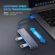 UGREEN Hub USB C vers 4 Ports USB 3.0 5Gbps — vue 8 — Connecto.ma