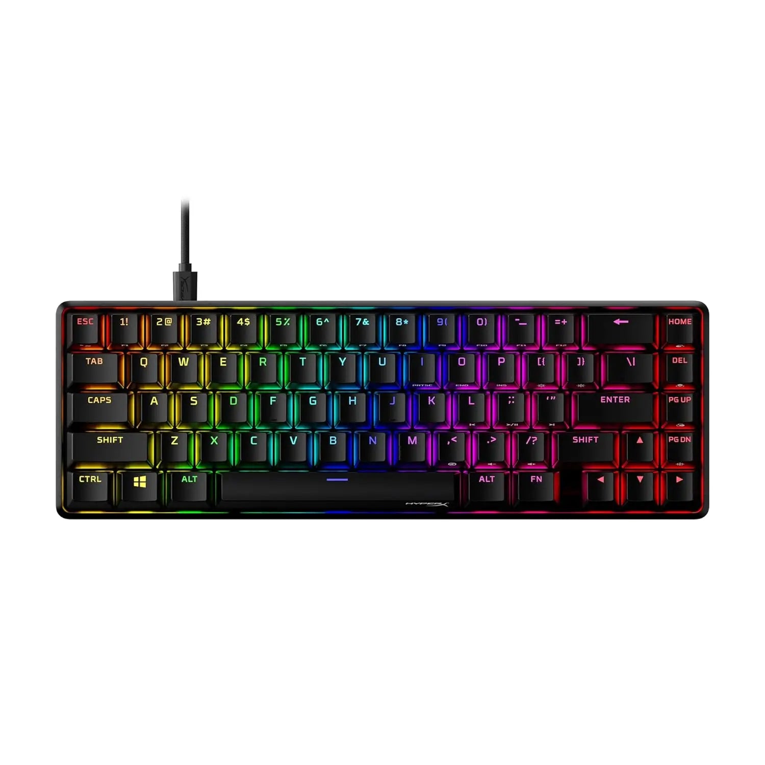 HyperX Alloy Origins 65 - Mechanical Gaming Keyboard - HX Aqua (US Layout) — vue 2 — Connecto.ma
