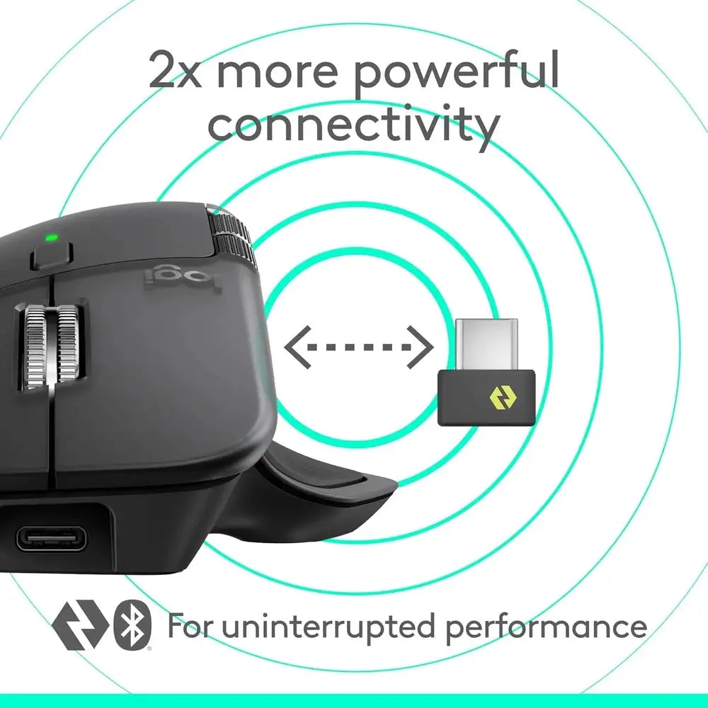 Logitech MX Master 4 Wireless Bluetooth Mouse – Graphite — vue 5 — Connecto.ma