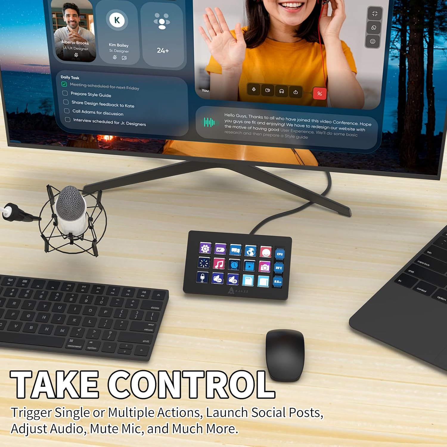 AJAZZ AKP153 Stream Deck 15 Touches LCD Noir — touches LCD — Connecto.ma