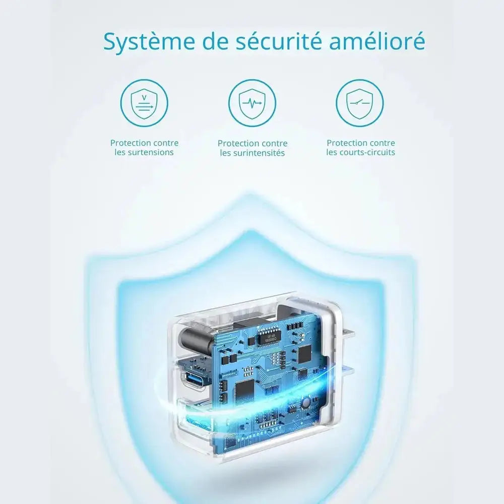 Chargeur mural Anker 20W (2 ports) — vue 9 — Connecto.ma