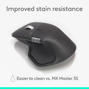Logitech MX Master 4 Wireless Bluetooth Mouse – Graphite — vue 3 — Connecto.ma