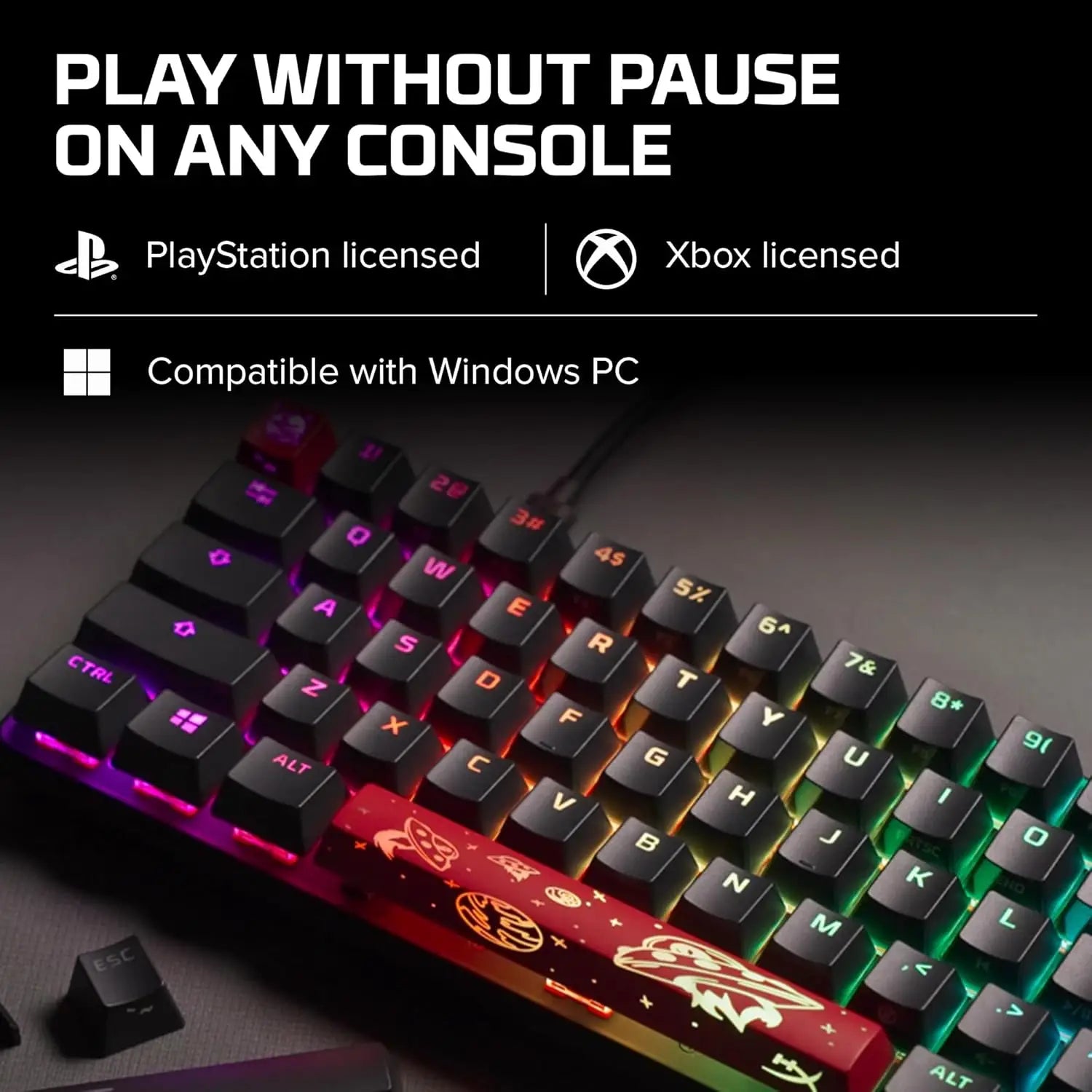 HyperX Alloy Origins 65 - Mechanical Gaming Keyboard - HX Aqua (US Layout) — vue 6 — Connecto.ma