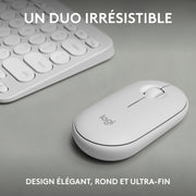 Clavier Logitech Pebble 2 Combo — clavier compact vue dessus — Maroc