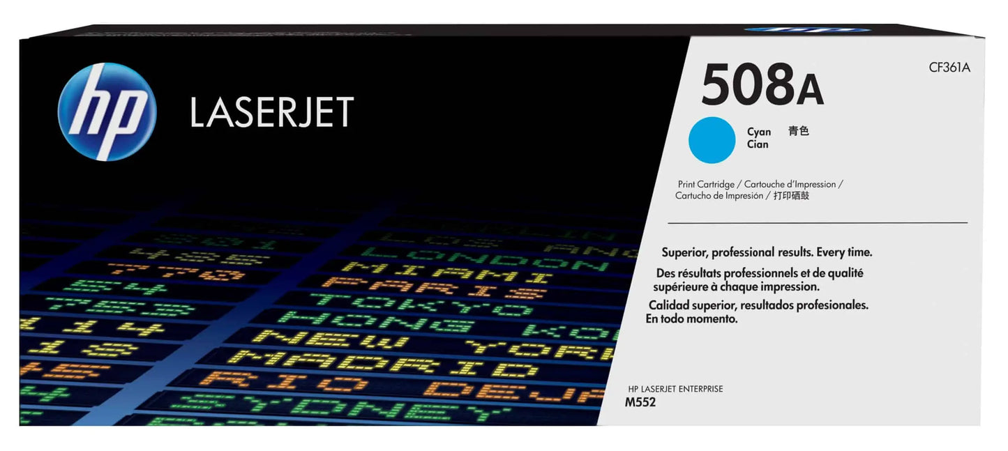 Toner HP 508A LaserJet authentique – Cyan (CF361A) Hewlett Packard