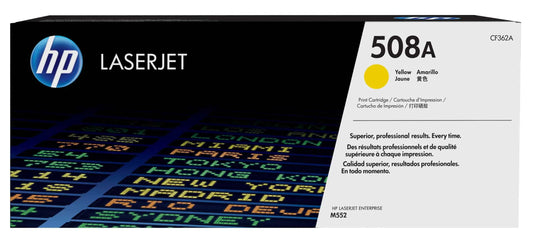 Toner HP 508A toner LaserJet authentique – Jaune (CF362A) Hewlett Packard