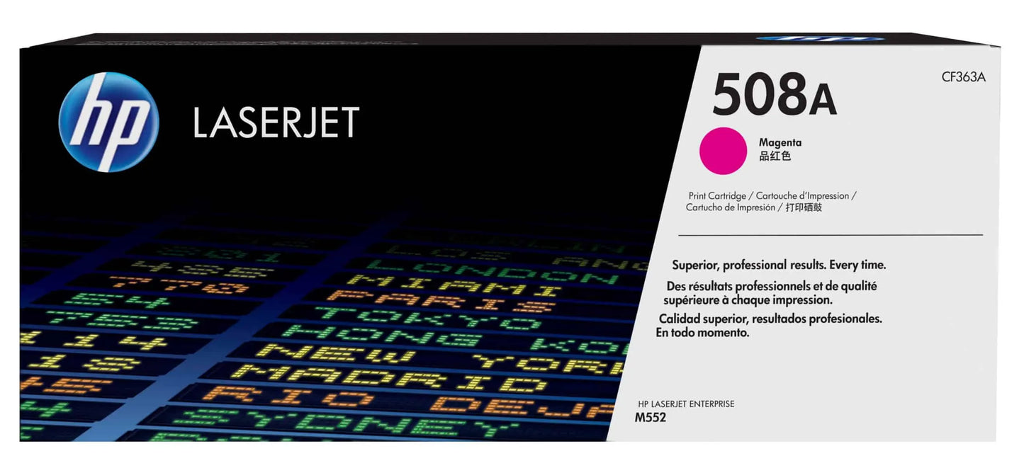Toner HP 508A LaserJet authentique – Magenta (CF363A) Hewlett Packard