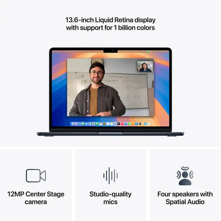 MacBook 13″ – Puce M4, 24 Go, 512 Go, Minuit — vue 3 — Connecto.ma