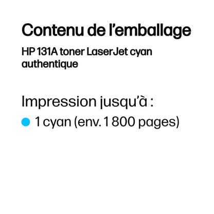HP 131A Cyan – Toner HP LaserJet d’origine (CF211A) Connecto.ma