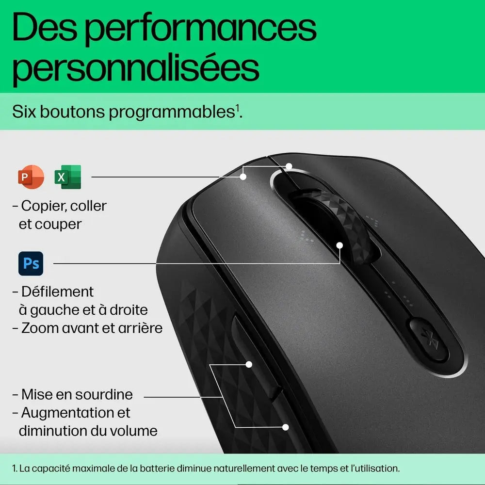 HP 690 Souris sans fil Bluetooth — vue 12 — Connecto.ma