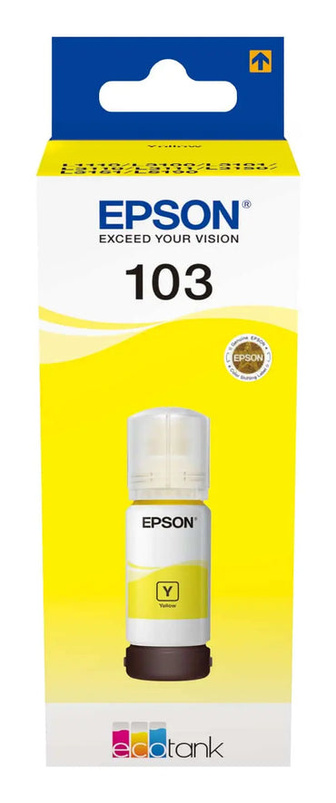 Epson 103 Jaune – Bouteille d’encre Epson EcoTank d’origine (C13T00S44A) Connecto.ma
