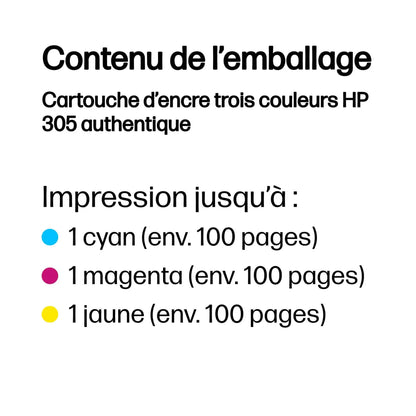 Cartouche d’encre HP 305 TRI-COLOR (3YM60AE) Hewlett Packard