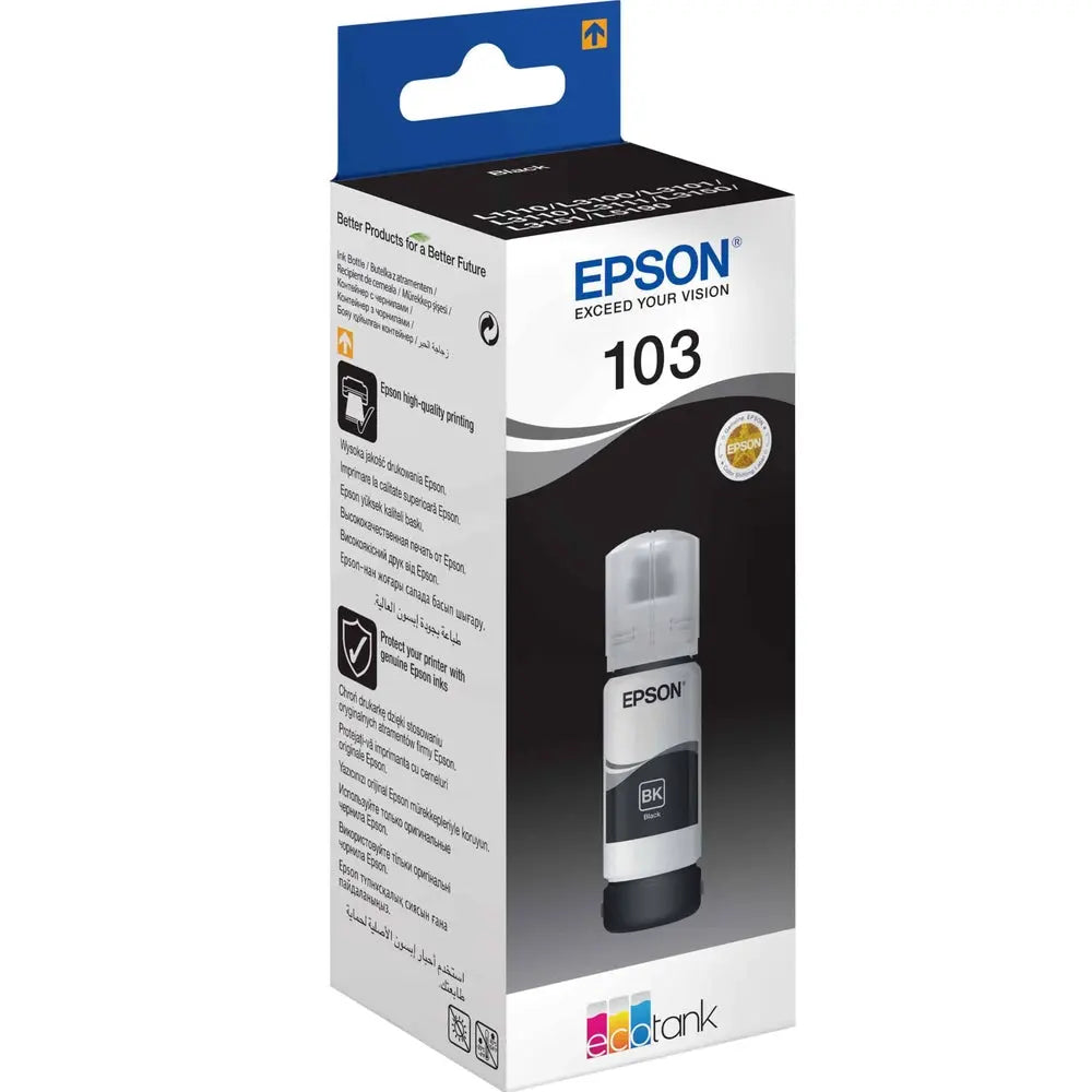 Epson 103 Noir – Bouteille d’encre Epson EcoTank d’origine — vue 2 — Connecto.ma