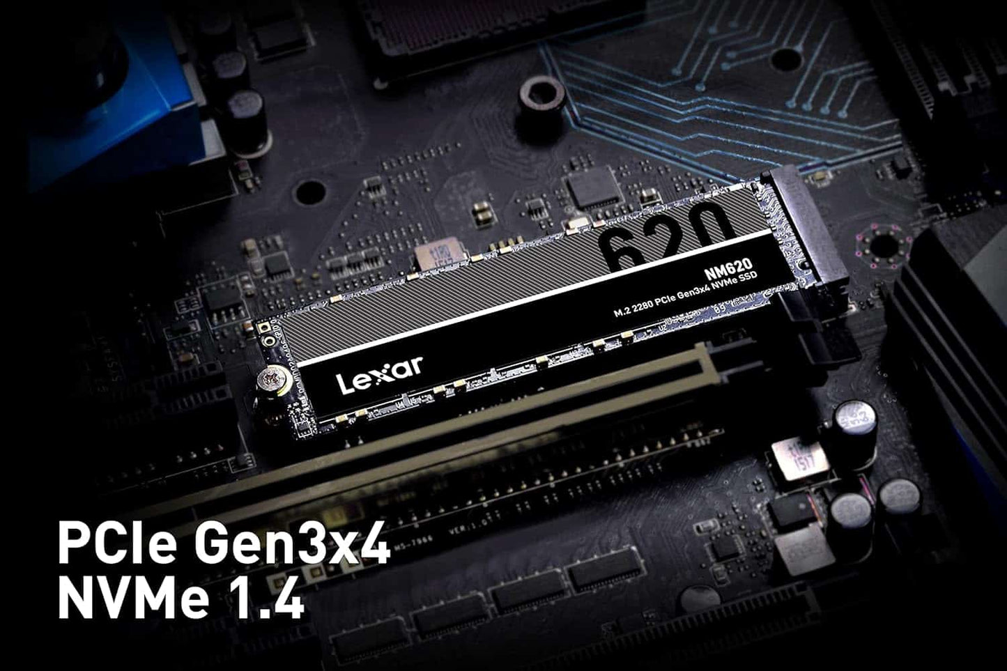 Disque Dur SSD Nvme Lexar NM620 – 1To SSD (LNM620X001T-RNNNG) Connecto.ma