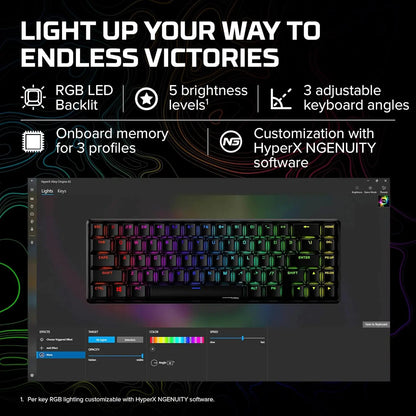 HyperX Alloy Origins 65 - Mechanical Gaming Keyboard - HX Aqua (US Layout) HYPERXMaroc | Connecto.ma