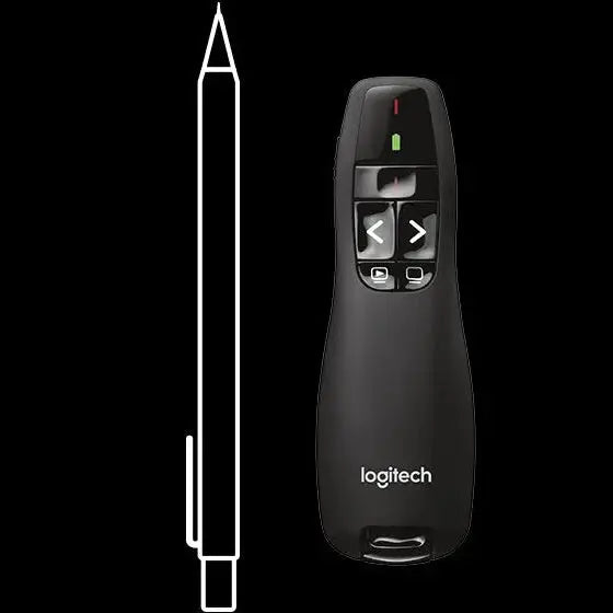 LOGITECH LASER R400 TÉLÉCOMMANDE DE PRÉSENTATION — vue 3 — Connecto.ma