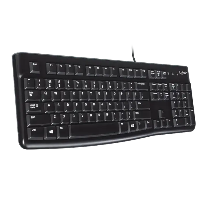 Logitech K120 Clavier à connexion USB–AZERTY — vue 3 — Connecto.ma