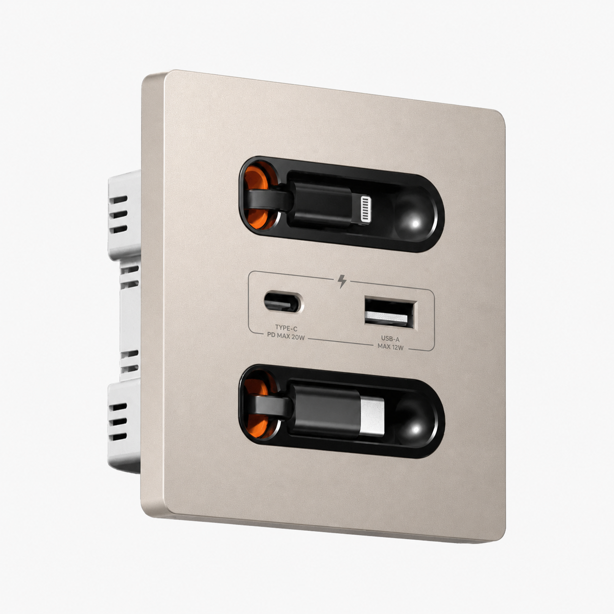 Prise Murale USB-C 20W avec Câble Intégré — Connecto.ma au Maroc | Connecto.ma