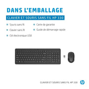 COMBINAISON SOURIS ET CLAVIER SANS FIL HP 330 — vue 3 — Connecto.ma