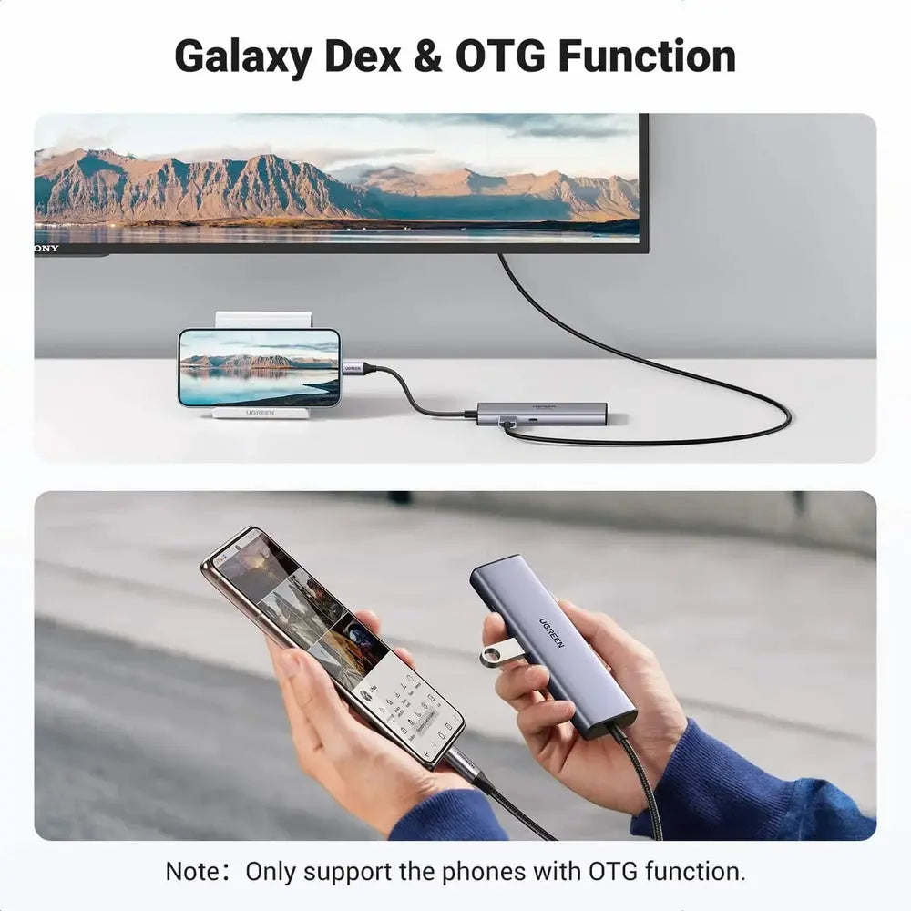 Ugreen USB-C Hub 7 en 1 avec HDMI 4K 60 Hz — vue 6 — Connecto.ma