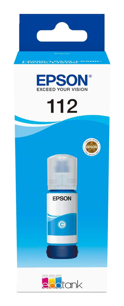 Bouteille d’encre Epson EcoTank 112 – Cyan (C13T06C24A) Epson