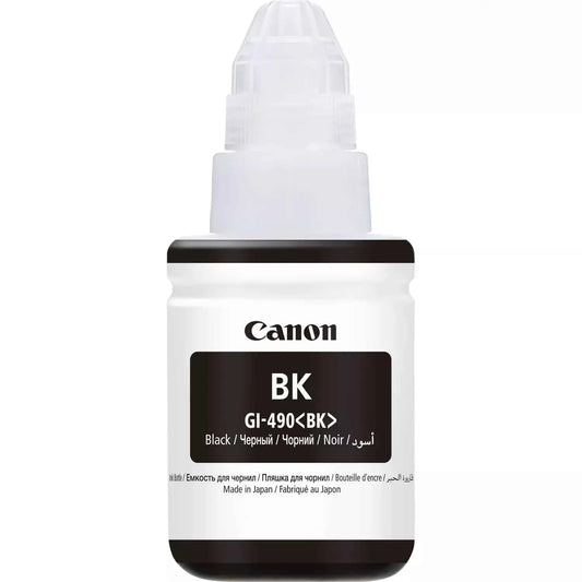 Canon GI-490 BK Noir – Bouteille d’encre Canon d’origine (0665C001AB)(0665C001AA) Connecto.ma