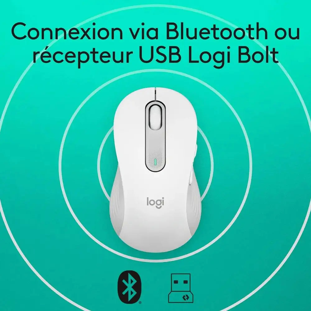 LOGITECH Souris sans fil Signature M650 – Blanc — vue 11 — Connecto.ma