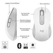 LOGITECH Souris sans fil Signature M650 – Blanc — vue 12 — Connecto.ma