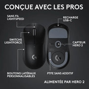 Logitech G PRO X SUPERLIGHT 2c Wireless Gaming Mouse — vue 9 — Connecto.ma