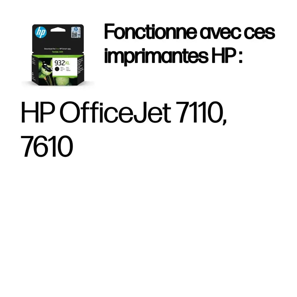 HP 932XL Noir – Cartouche d’encre grande capacité HP d’origine — vue 2 — Connecto.ma