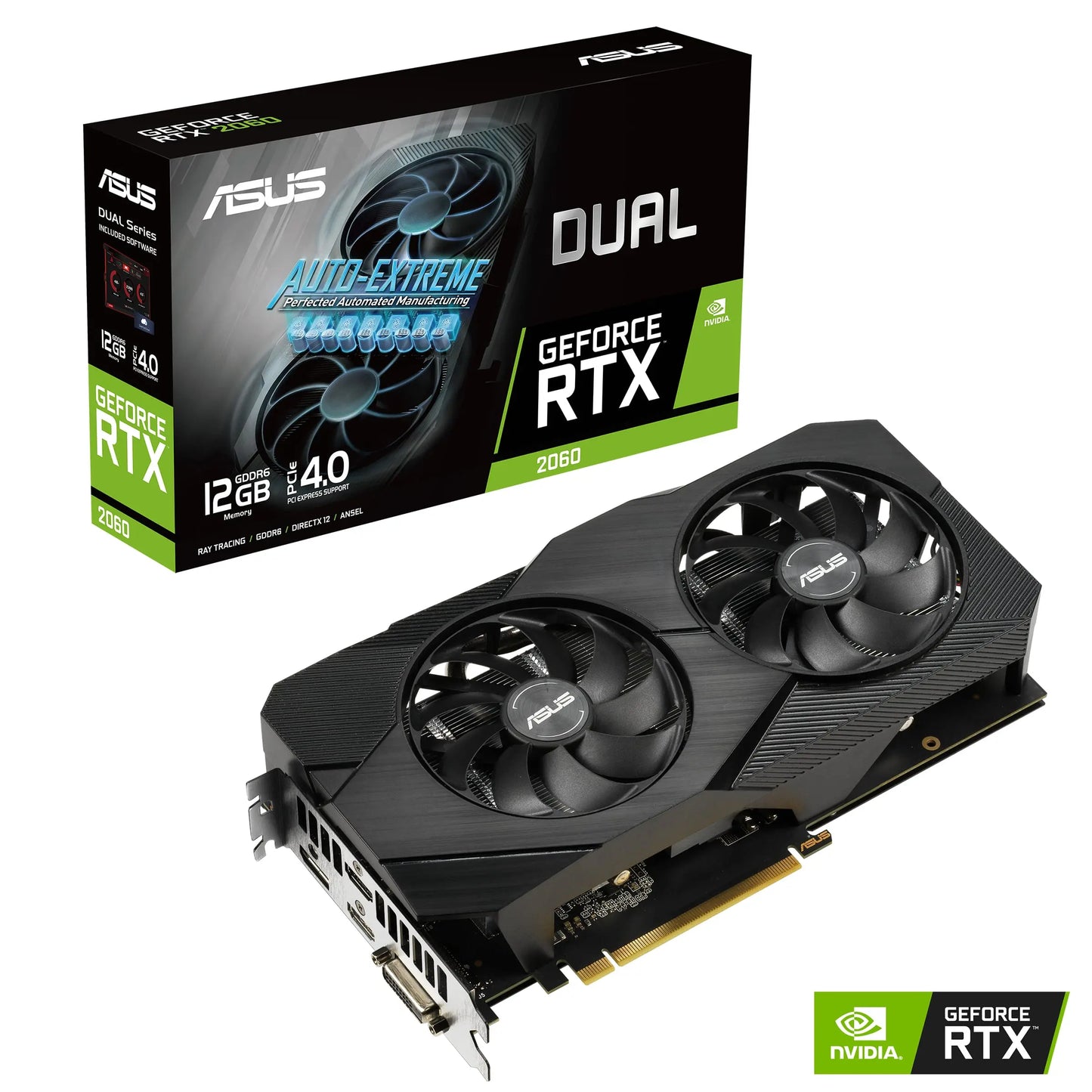 Carte graphique ASUS GeForce RTX 2060 – DUAL (90YV0CH6-M0NA00) Connecto.ma