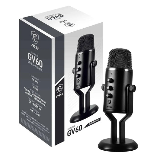 Microphone USB MSI Immerse GV60 – Noir (MSI_OS3-XXXX031-000)