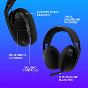 Logitech G321 LIGHTSPEED Wireless Bluetooth Gaming Headset – Noir — vue 11 — Connecto.ma