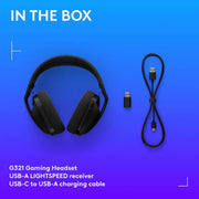 Logitech G321 LIGHTSPEED Wireless Bluetooth Gaming Headset – Noir — vue 12 — Connecto.ma