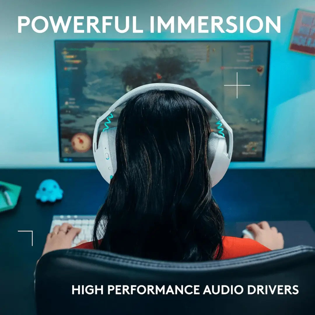Logitech G321 LIGHTSPEED Wireless Bluetooth Gaming Headset – Blanc — vue 7 — Connecto.ma