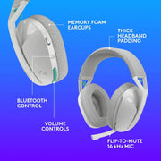Logitech G321 LIGHTSPEED Wireless Bluetooth Gaming Headset – Blanc — vue 9 — Connecto.ma