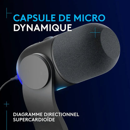 Logitech G Yeti GX Microphone Gaming RVB Dynamique avec LIGHTSYNC (988-000569) LogitechMaroc | Connecto.ma