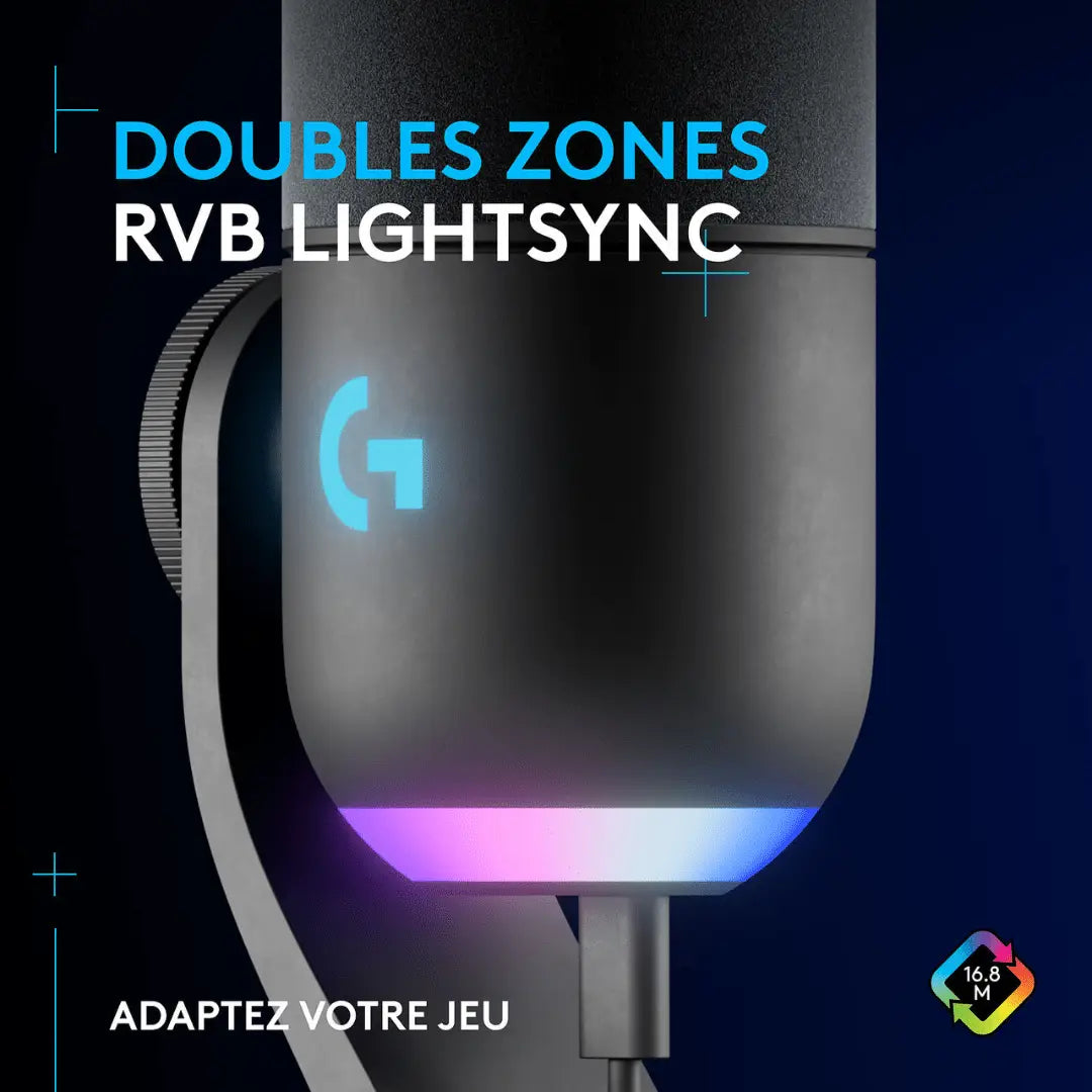 Logitech G Yeti GX Microphone Gaming RVB Dynamique avec LIGHTSYNC (988-000569) LogitechMaroc | Connecto.ma