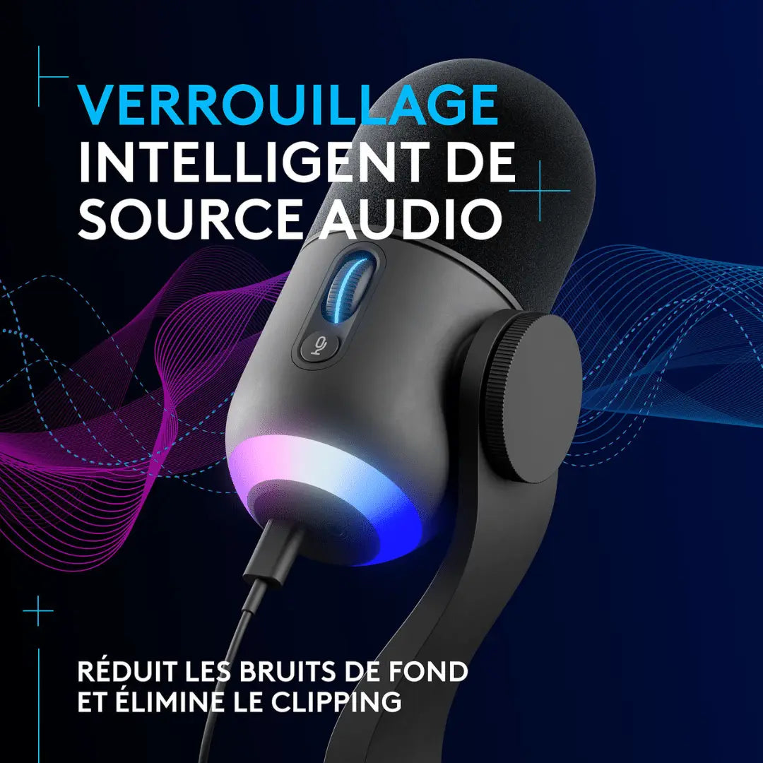 Logitech G Yeti GX Microphone Gaming RVB Dynamique avec LIGHTSYNC — vue 5 — Connecto.ma