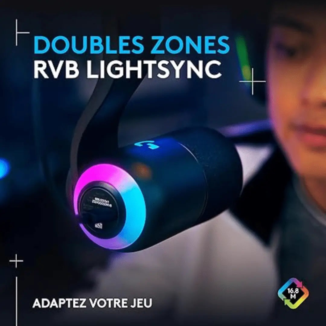 Logitech G Yeti GX Microphone Gaming RVB Dynamique avec LIGHTSYNC — vue 6 — Connecto.ma