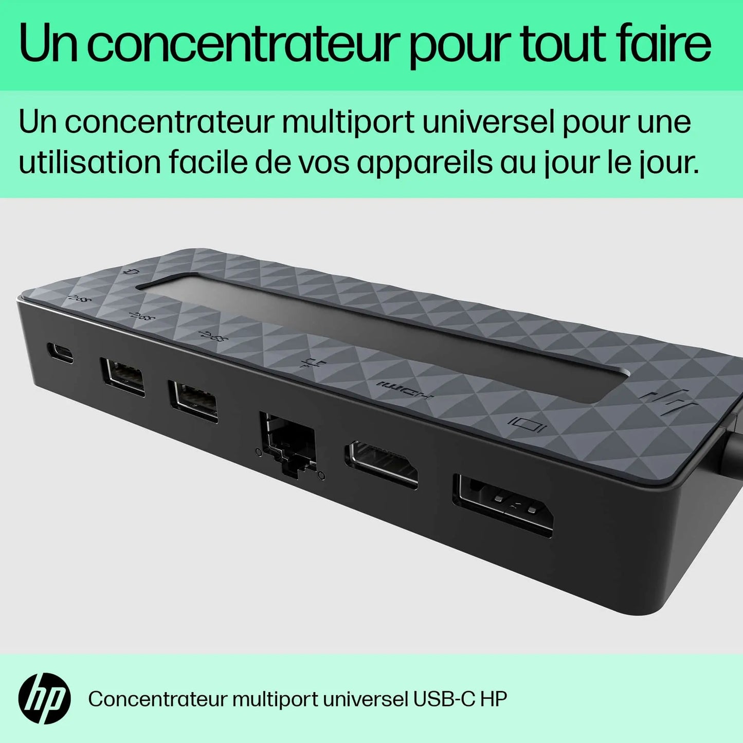 Concentrateur multiport USB-C universel HP (50H98AA) Connecto.ma