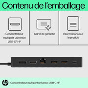Concentrateur multiport USB-C universel HP — vue 4 — Connecto.ma