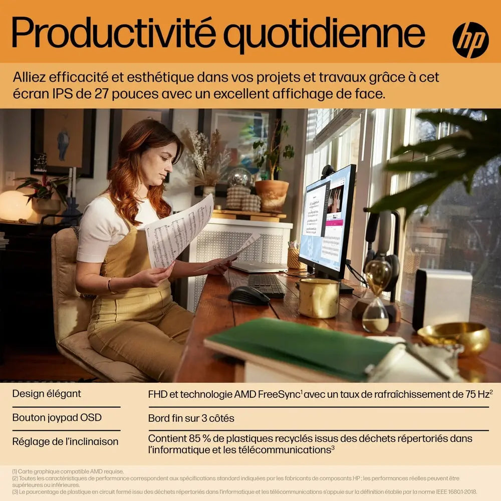 HP V27i G5 Ecran Moniteur 27" Full HD — vue 4 — Connecto.ma